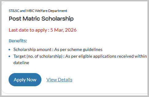 post matric scholarship odisha last date